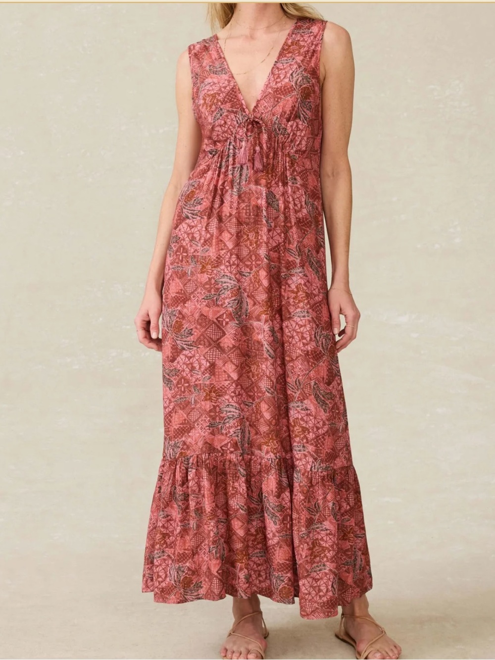 43. Faherty $198 Eden Island Breeze Floral Dress - Sleeveless